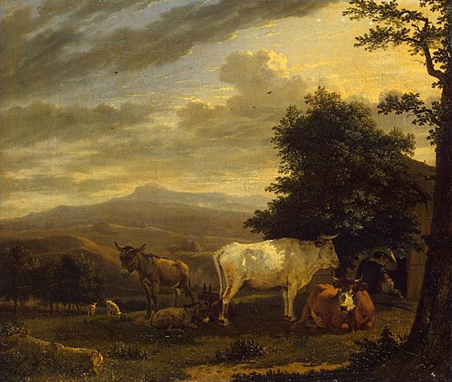 Landscape with Cattle, 1650, Karel Dujardin