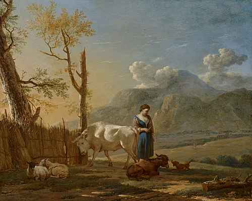 Landscape with a Shepherdess, 1650, Karel Dujardin