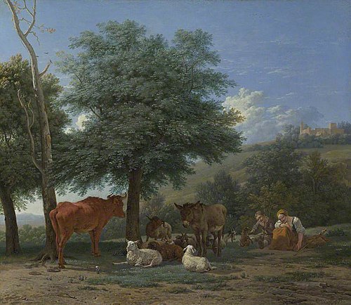 Farm Animals with a Boy and Herdswoman, 1656, Karel Dujardin
