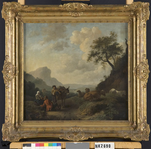Landscape with mule-train, 1656, Karel Dujardin