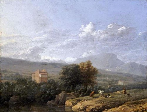 Italian landscape, 1660, Karel Dujardin