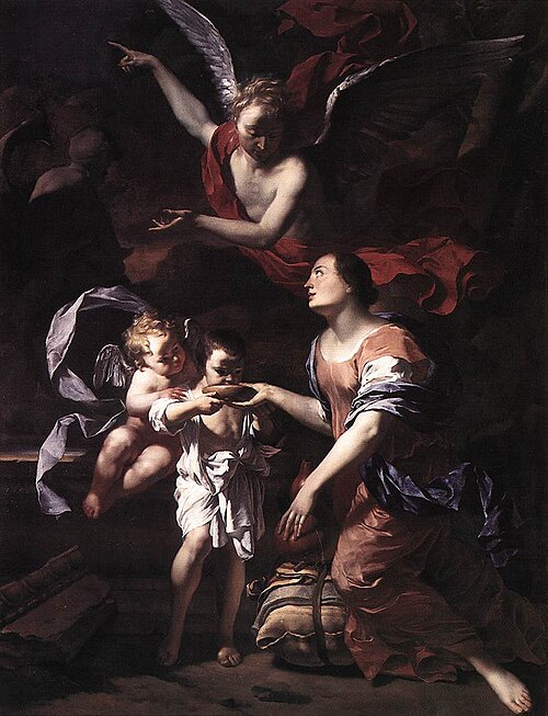Hagar and Ishmael in the Wilderness, 1662, Karel Dujardin