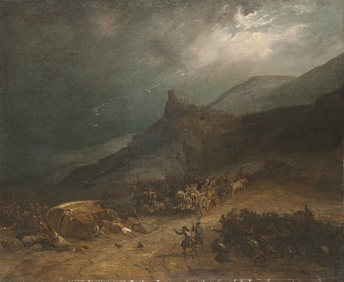 Ataque a un convoy carlista (La batalla de Arlabán), 1838, Genaro Pérez Villaamil