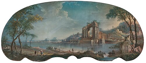 Paisaje con ruina antigua, 1830, Genaro Pérez Villaamil