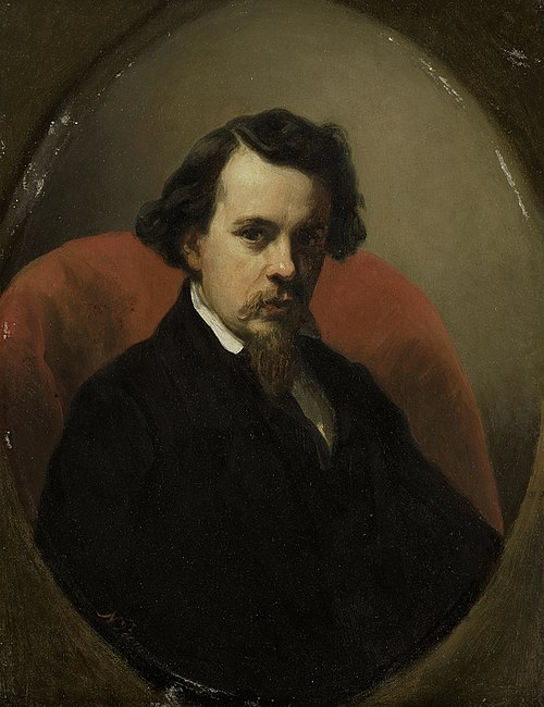 Portrait of Charles Henri Joseph Leicker, Painter, 1853, Nicolaas Pieneman