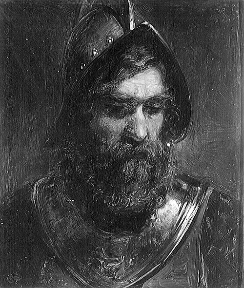 Studie van de kop van een krijgsman, 1850, Nicolaas Pieneman