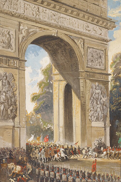 1814, entree van geallieerde troepen in Parijs, 1843, Nicolaas Pieneman
