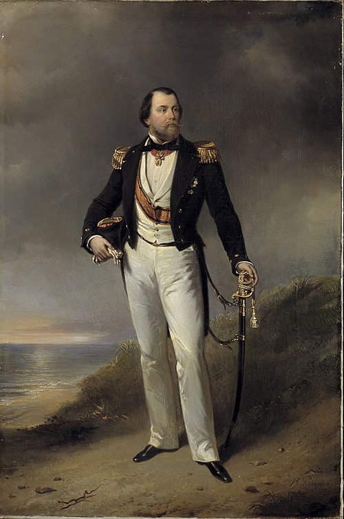 Portrait of king Willem III, 1859, Nicolaas Pieneman