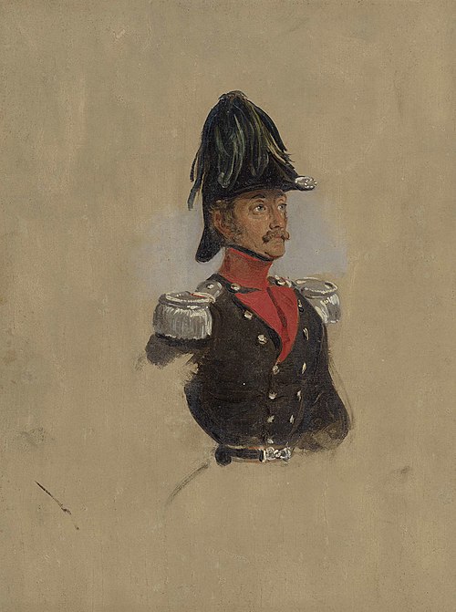 Portretstudie van kapitein J.J.P. van Munnick, 1839, Nicolaas Pieneman