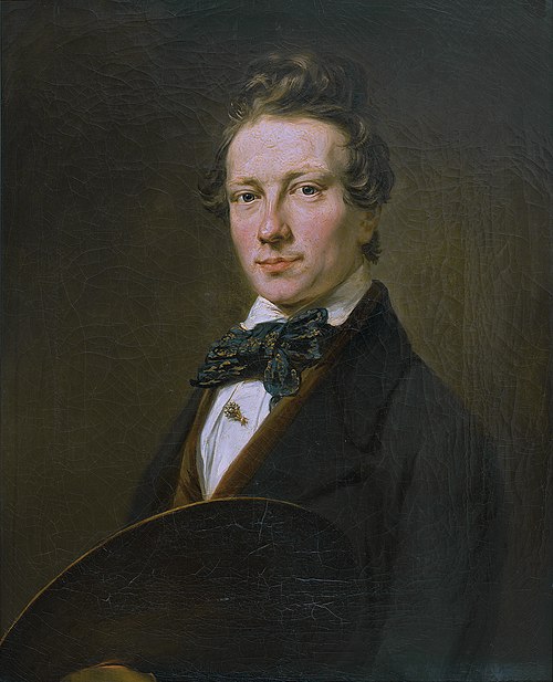Cornelis Springer (1817-1891), painter, 1850, Nicolaas Pieneman