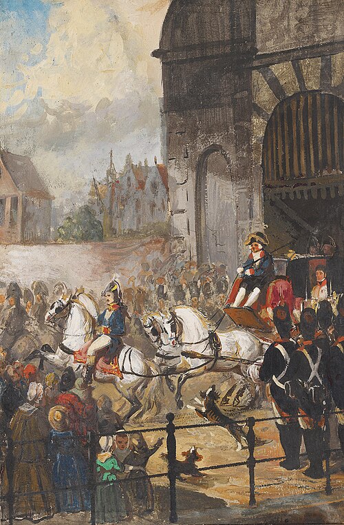 1810, vertrek van Lodewijk Napoleon uit Amsterdam, 1843, Nicolaas Pieneman