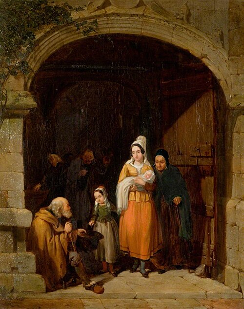 Leaving a Church, Brittany, 1840, Frederick Goodall