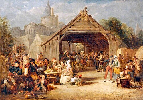 Fair at Fougères, 1842, Frederick Goodall