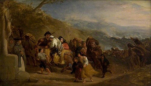 Spanish Peasants Retreating from the French Army, 1846, Frederick Goodall