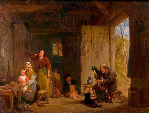 The Irish Piper, 1847, Frederick Goodall