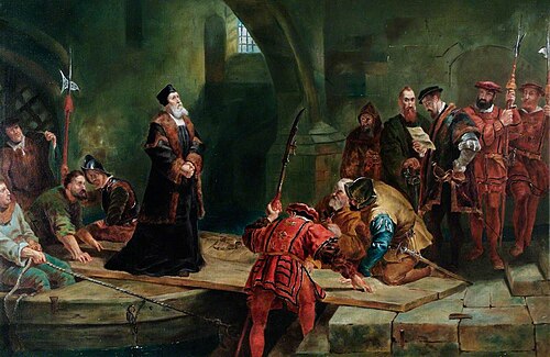 Thomas Cranmer at the Traitor's Gate, 1856, Frederick Goodall