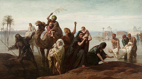 The Sudden Rising of the Nile, 1865, Frederick Goodall