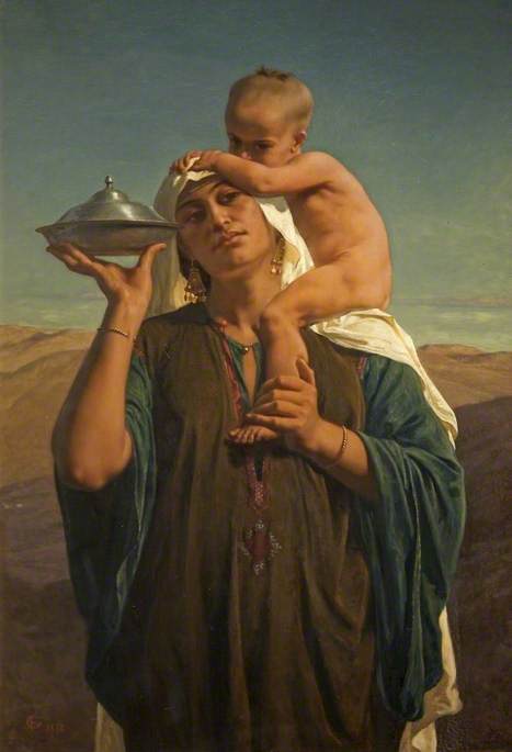 Bedouin Mother and Child (Afterglow), 1871, Frederick Goodall