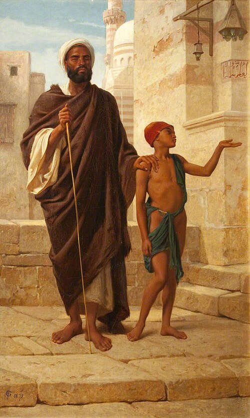 The Blind Beggar, 1872, Frederick Goodall