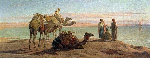 Waiting for the Boat, Gulf of Suez, 1872, Frederick Goodall