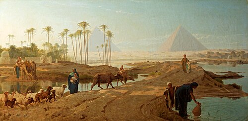 Subsiding the Nile, 1873, Frederick Goodall
