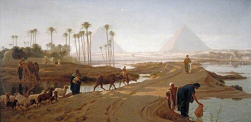 The Subsiding of the Nile, Egypt, 1873, Frederick Goodall
