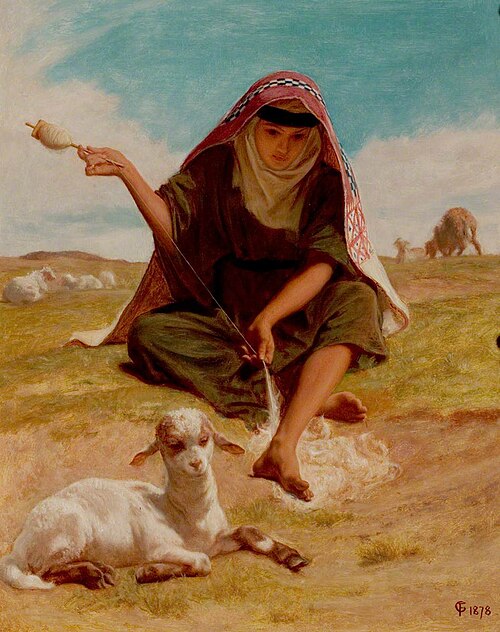 The Distaff Worker, 1878, Frederick Goodall