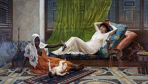 A New Light in the Hareem, 1884, Frederick Goodall