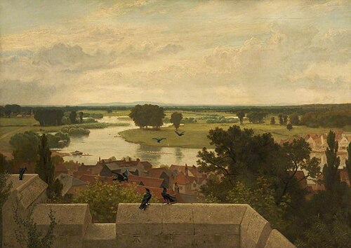 The Thames from Windsor Castle, 1890, Frederick Goodall