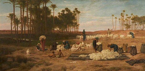Sheep Shearing in Egypt, 1892, Frederick Goodall