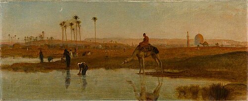 Pastoral Scene near Cairo, Egypt, Evening, 1895, Frederick Goodall