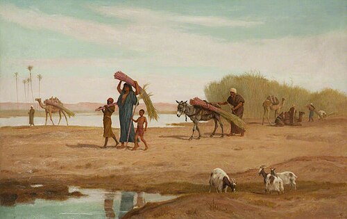 Getting in the Sugar Cane, River Nile, 1875, Frederick Goodall