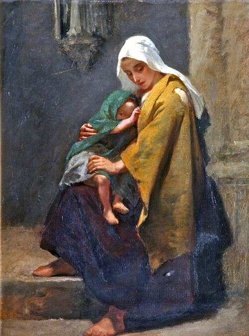 A Woman and Child, 1861, Frederick Goodall