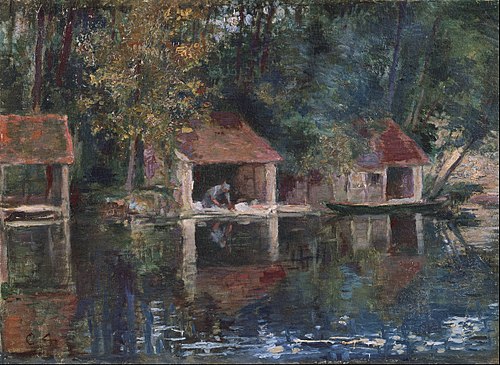 Washing Place in Grez-sur-Loing, 1901, Asai Chū