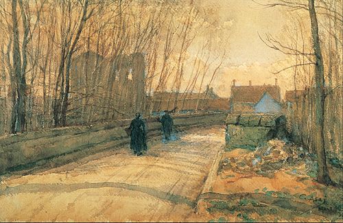 Bridge in Grez-sur-Loing, 1902, Asai Chū
