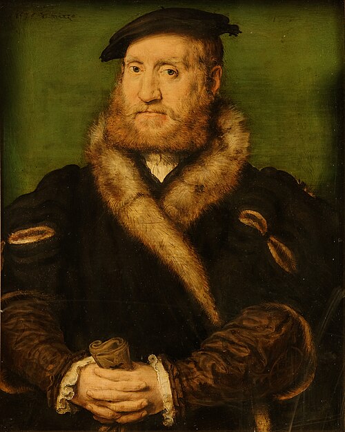 Homme au gant et au col de fourrure, 1535, Corneille de Lyon