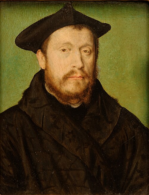 Portrait d'un homme de face, le visage en léger profil gauche, , Corneille de Lyon