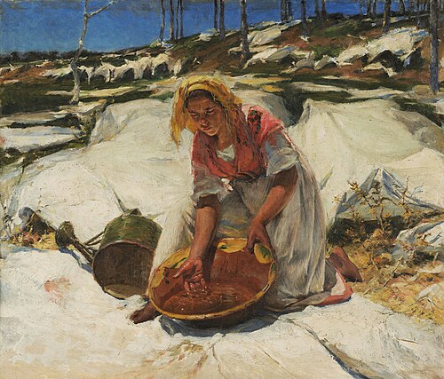 Bleaching the clothes, 1905, José Malhoa