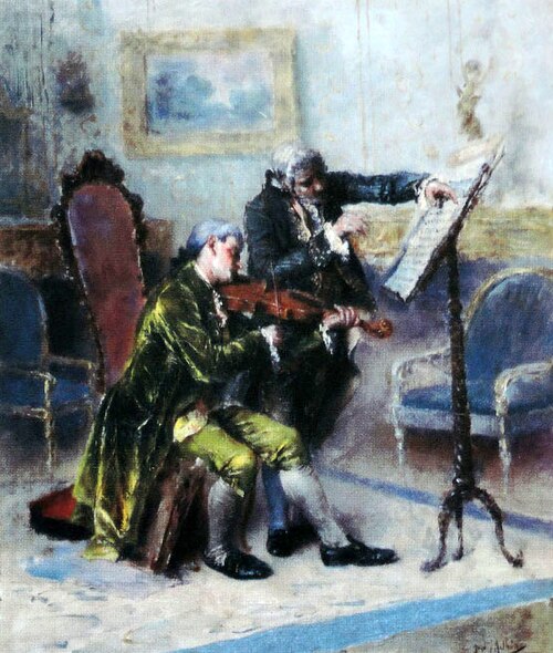 A Difficult Compass (Violin Lesson), 1895, José Malhoa
