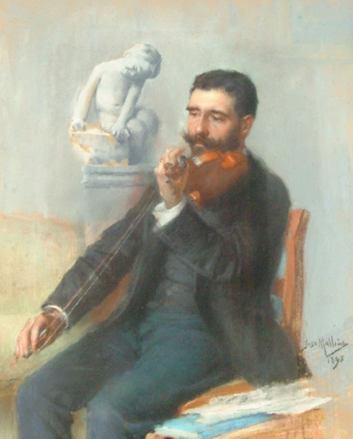 José Relvas playing the violin, 1898, José Malhoa