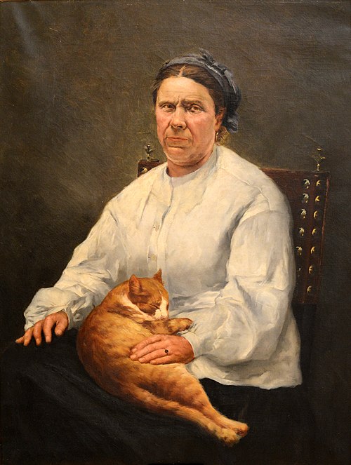 Woman with Cat, 2000, José Malhoa