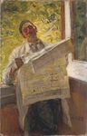 Reading the newspaper, 1905, José Malhoa