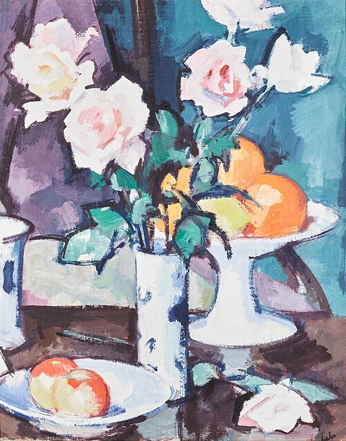 Still Life with Roses, Oranges and Apples, 1920, Samuel Peploe