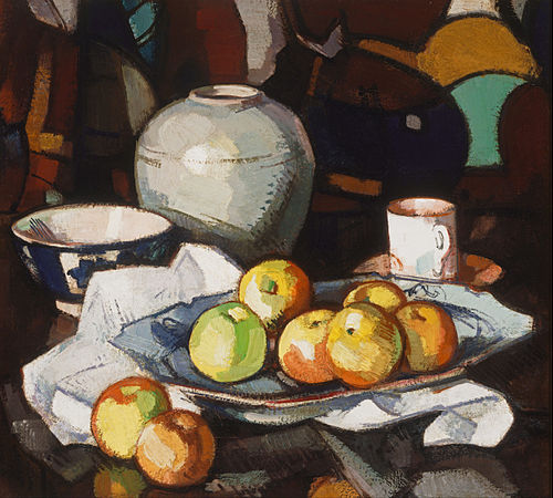 Still life: apples and jar, 1912, Samuel Peploe