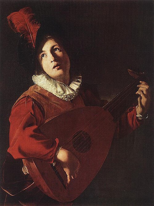 Le Jeune Joueur de luth, 1650, Bartolomeo Manfredi