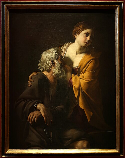 carità romana, 1615, Bartolomeo Manfredi