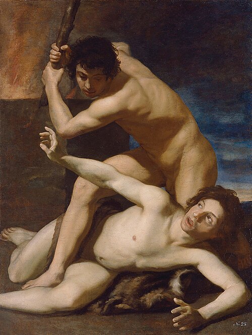 Cain kills Abel, 1615, Bartolomeo Manfredi