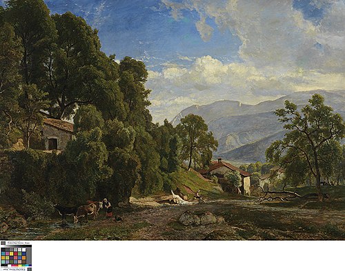 Berglandschap in Voreppe, Dauphiné, 1850, Théodore Fourmois