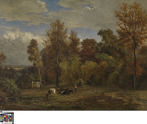 Boslandschap bij Presles, 1866, Théodore Fourmois