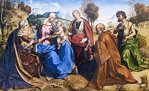 Mariage mystique de sainte Catherine, 1505, Boccaccio Boccaccino